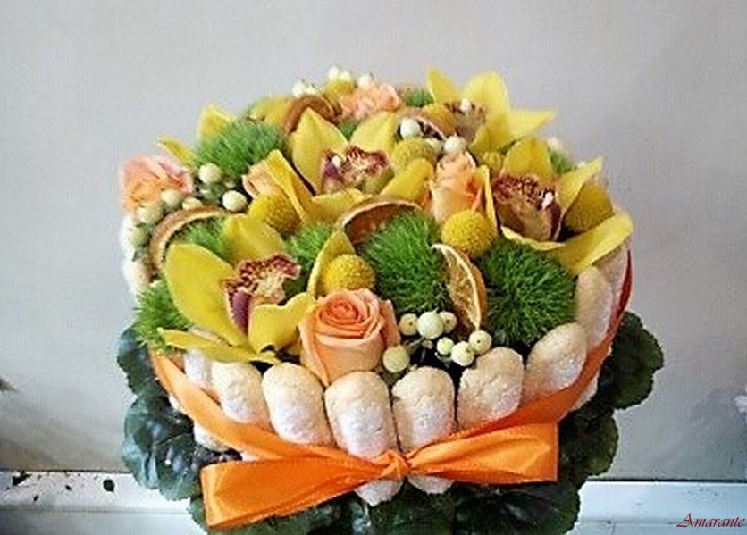 Gâteau en fleurs